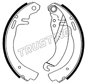 Jeu de mâchoires de frein TRUSTING 073.160
