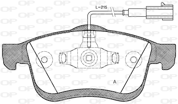 Kit de plaquettes de frein, frein à disque OPEN PARTS BPA1183.22