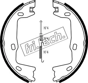 Jeu de mâchoires de frein, frein de stationnement fri.tech. 1073.159K