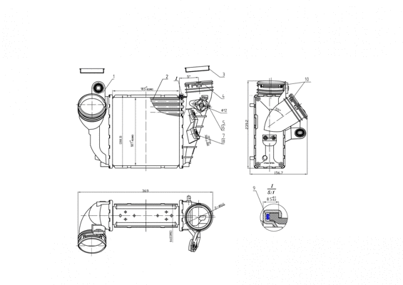Refroidisseur d'air de suralimentation HART 612 548