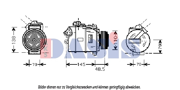Compresseur, climatisation AKS DASIS 851808N