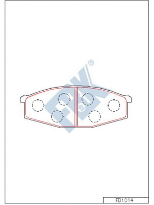 Kit de plaquettes de frein, frein à disque FBK FD1014