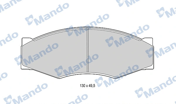 Kit de plaquettes de frein, frein à disque MANDO MBF015725