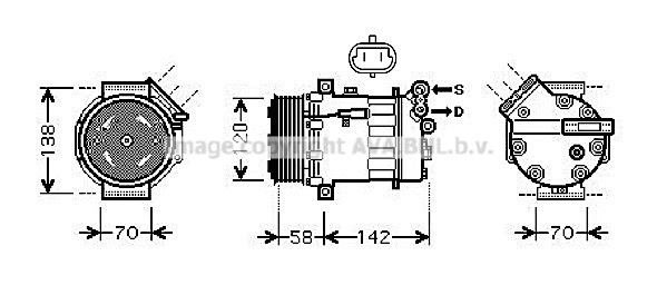 Compresseur, climatisation PRASCO OLK448