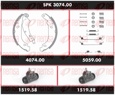 Kit de freins, freins à tambours REMSA SPK 3074.00