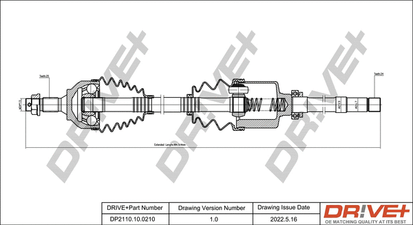 Arbre de transmission Dr!ve+ DP2110.10.0210