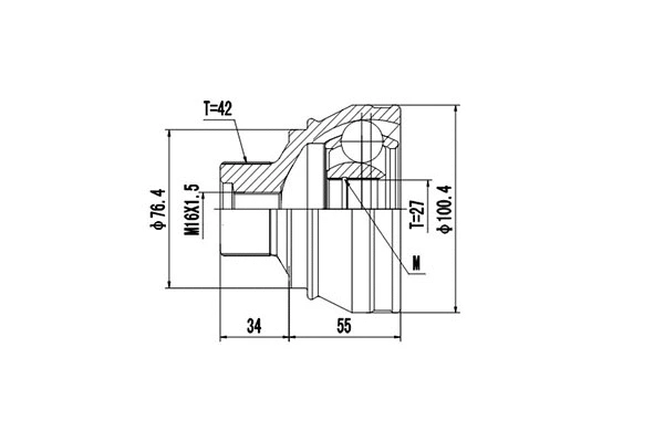 Jeu de joints, arbre de transmission DYNAMATRIX DCV803087