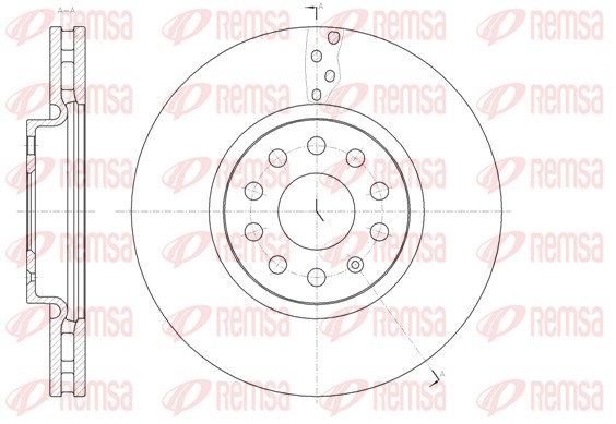 Disque de frein REMSA 61479.10