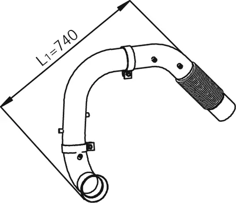 Tuyau d'échappement DINEX 54191
