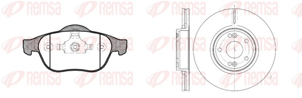 Kit de freins, frein à disques REMSA 8843.00