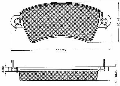 Kit de plaquettes de frein, frein à disque BSF 10545