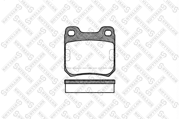 Kit de plaquettes de frein, frein à disque STELLOX 250 000-SX