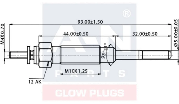 Bougie de préchauffage A-N PARTS A-N095101