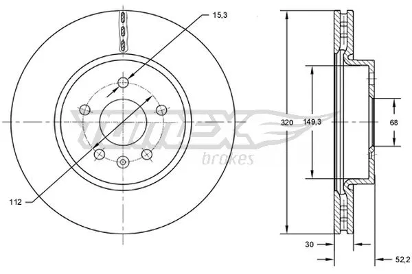 Disque de frein TOMEX Brakes TX 72-56
