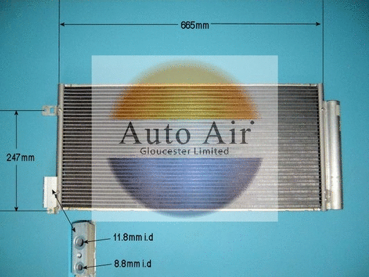 Condenseur, climatisation AUTO AIR GLOUCESTER 16-9800