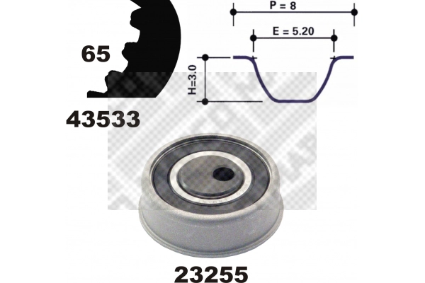 Kit de courroie crantée MAPCO 23533