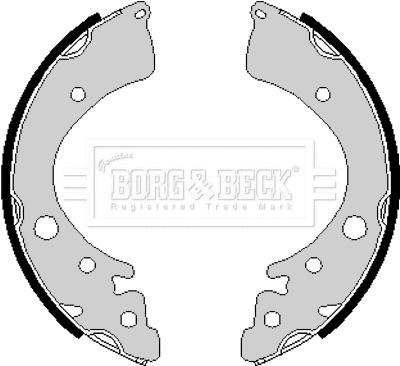 Jeu de mâchoires de frein BORG & BECK BBS6160