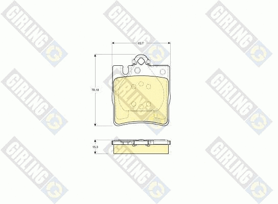 Kit de plaquettes de frein, frein à disque GIRLING 6113342