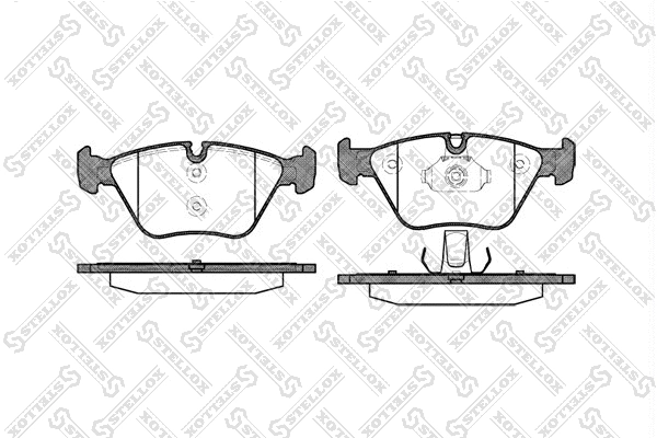 Kit de plaquettes de frein, frein à disque STELLOX 974 000B-SX