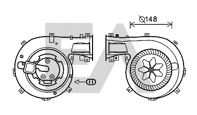 Moteur électrique, pulseur d'air habitacle EACLIMA 42A54006