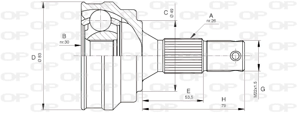Jeu de joints, arbre de transmission OPEN PARTS CVJ5051.10