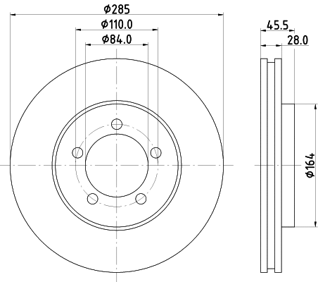 Disque de frein MINTEX MDC884