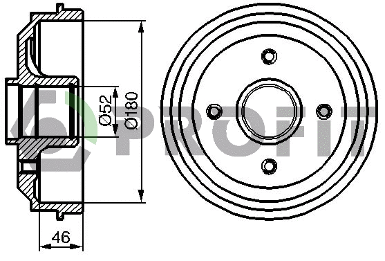 Tambour de frein PROFIT 5020-0071