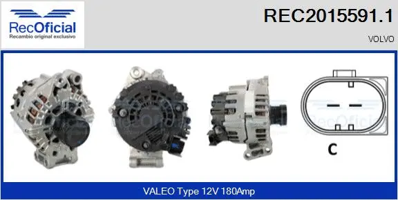 Alternateur RECOFICIAL REC2015591.1