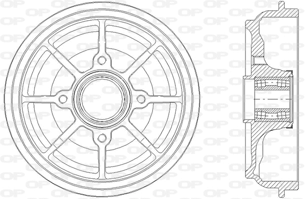 Tambour de frein OPEN PARTS BAD9086.31