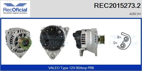 Alternateur RECOFICIAL REC2015273.2