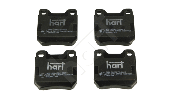 Kit de plaquettes de frein, frein à disque HART 215 945