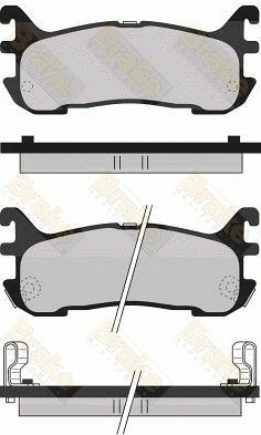Kit de plaquettes de frein, frein à disque Brake ENGINEERING PA1072