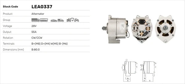 Alternateur LUSA LEA0337