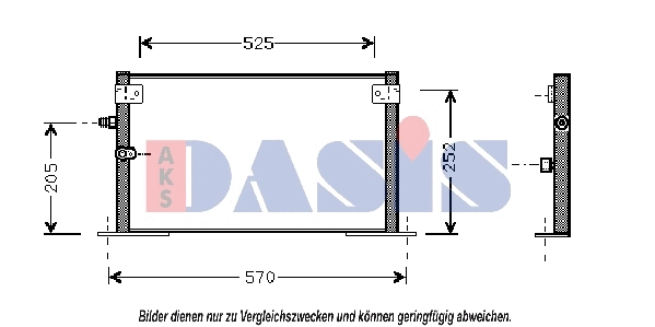 Condenseur, climatisation AKS DASIS 212900N