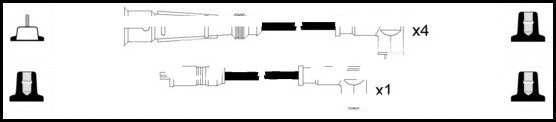 Kit de câbles d'allumage LEMARK HOES829