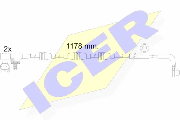 Contact d'avertissement, usure des plaquettes de frein ICER 610481 E C