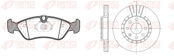 Kit de freins, frein à disques REMSA 8286.01