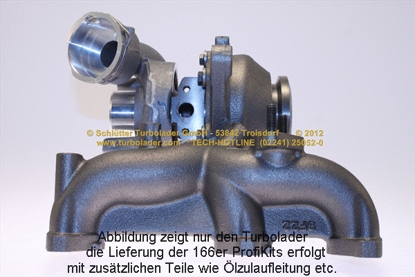Turbocompresseur, suralimentation SCHLÜTTER TURBOLADER 166-02470