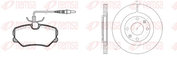Kit de freins, frein à disques REMSA 8262.00
