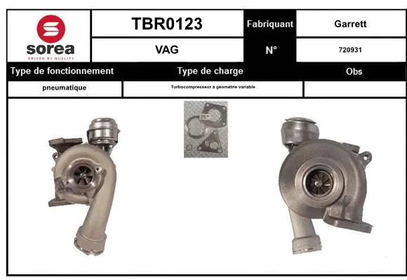Turbocompresseur, suralimentation EAI TBR0123
