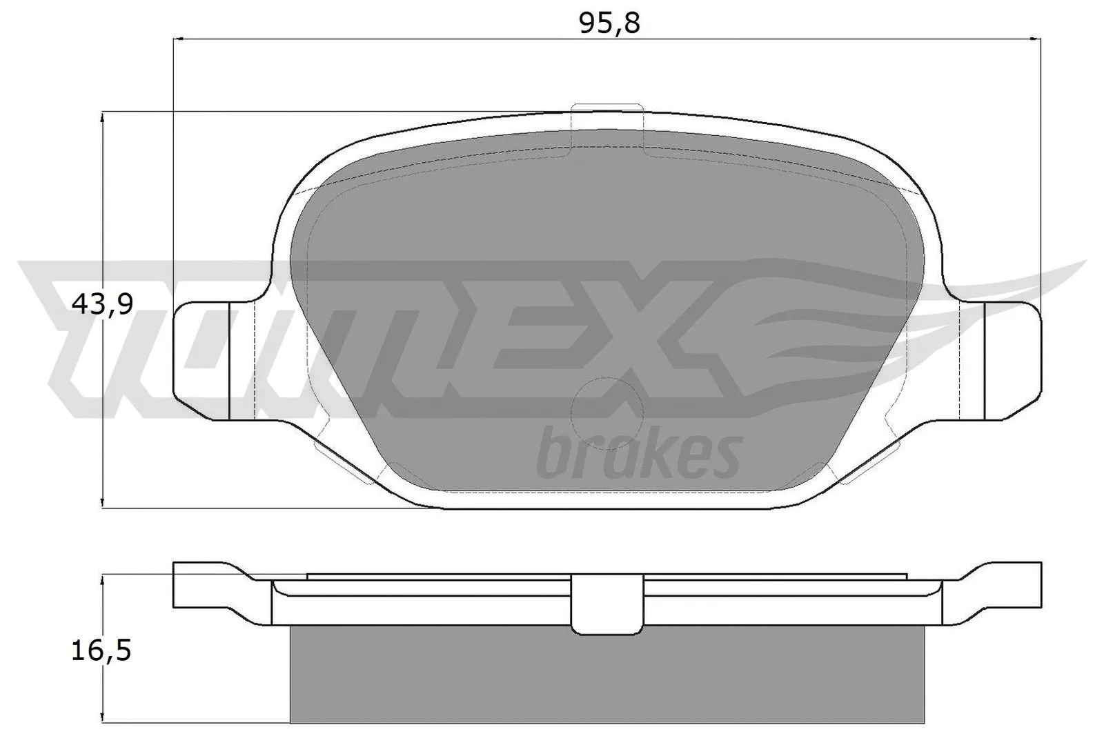 Kit de plaquettes de frein, frein à disque TOMEX Brakes TX 12-70