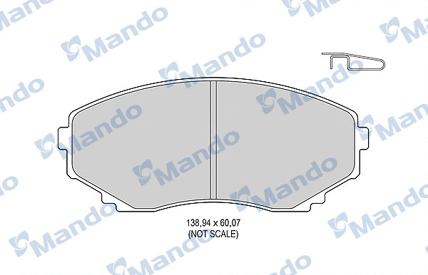 Kit de plaquettes de frein, frein à disque MANDO MBF015626
