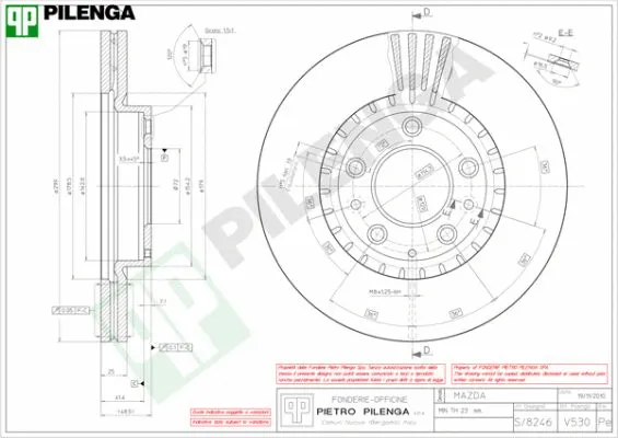 Disque de frein PILENGA V530