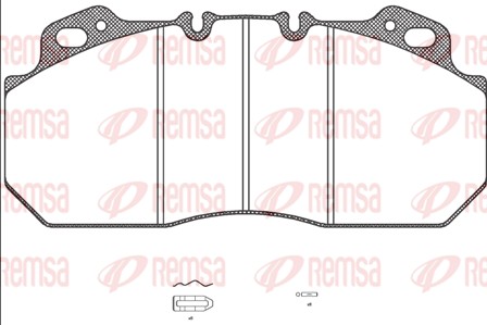 Kit de plaquettes de frein, frein à disque REMSA JCA 622.00
