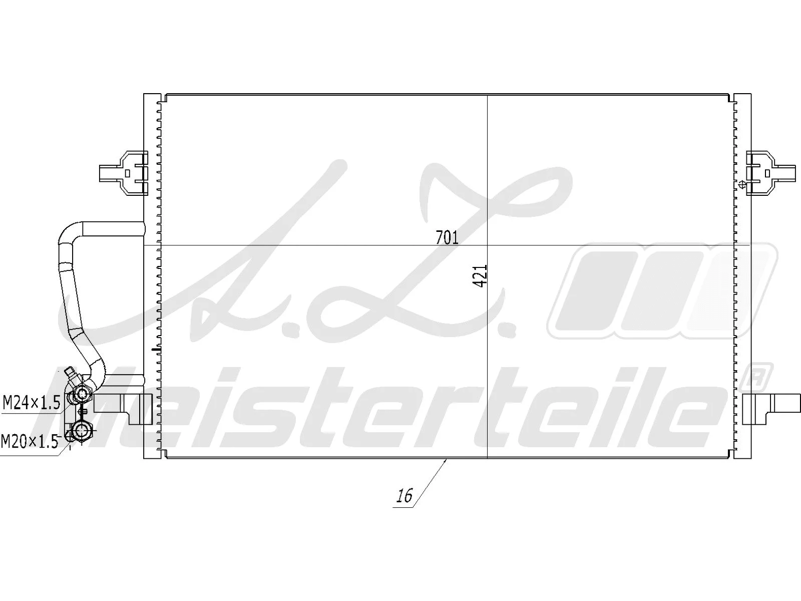 Condenseur, climatisation A.Z. Meisterteile AZMT-45-030-1388