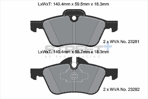 Kit de plaquettes de frein, frein à disque PAGID Racing T8020SP2001