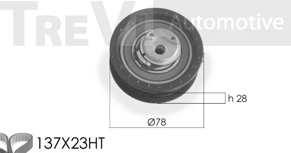 Kit de courroie crantée TREVI AUTOMOTIVE KD1175