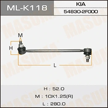 Entretoise/tige, stabilisateur MASUMA ML-K118L