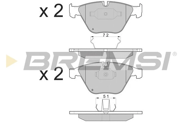 Kit de plaquettes de frein, frein à disque BREMSI BP3073
