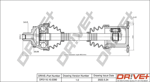 Arbre de transmission Dr!ve+ DP2110.10.0390